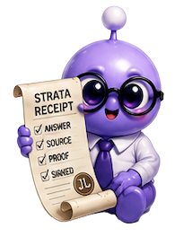 STRATA receipt — answer, source, proof, signed